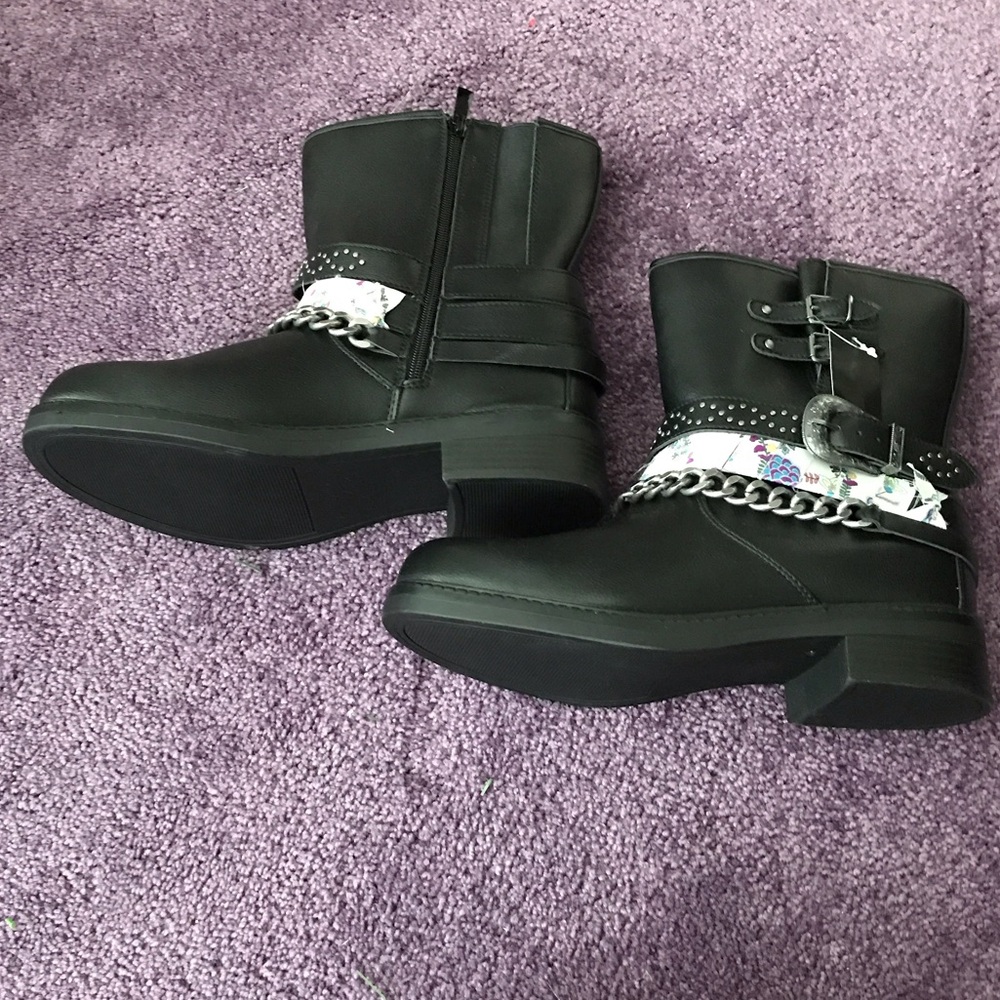 Torrid Black Ankle Boots with Chain Detail
